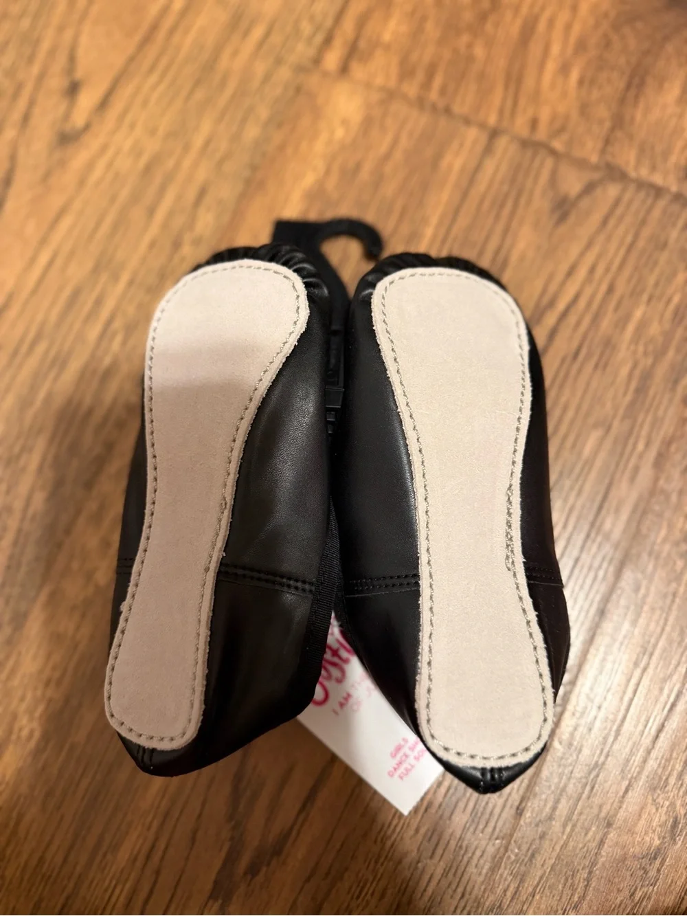 Black Ballet Flats with Strap - Girls size 12